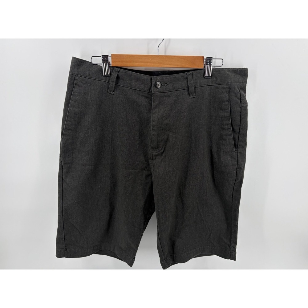 Volcom, Charcoal Gray, Chinos Shorts Vmonty Stretch, Men's Size 34, Pre-Owned